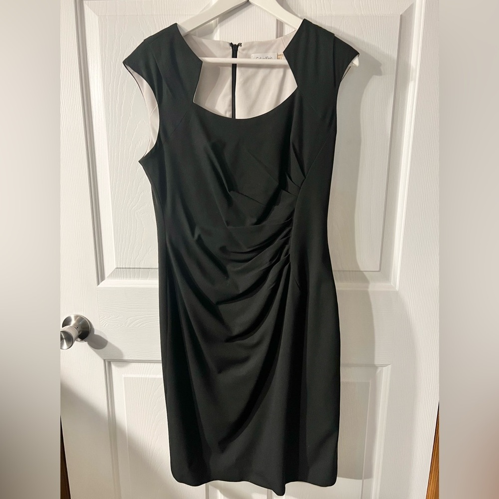 Calvin Klein Black Asymmetrical Dress